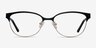 Sapphire Black Golden MétalMontures de lunettes de vue d'EyeBuyDirect, Vue de Face