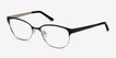 Sapphire Black Golden MetalEyeglass Frames from EyeBuyDirect, Angle View