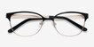 Sapphire Black Golden MetalEyeglass Frames from EyeBuyDirect, Closed View