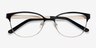 Sapphire Black Golden MétalMontures de lunettes de vue d'EyeBuyDirect, Vue Rapprochée