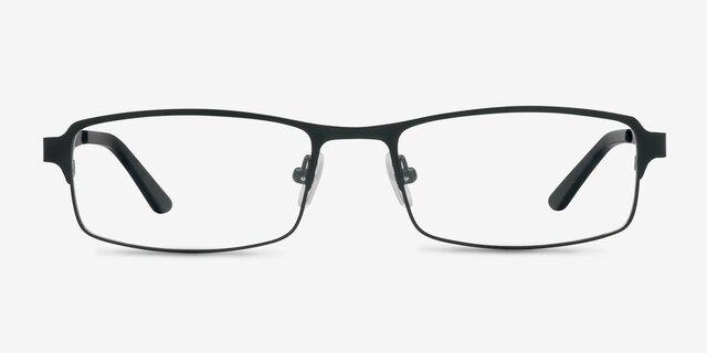 Thomas Matte Black MetalEyeglass Frames from EyeBuyDirect, Front View