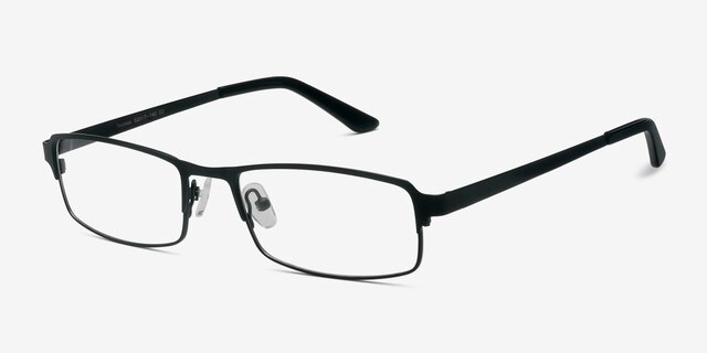 Thomas Matte Black MetalEyeglass Frames from EyeBuyDirect, Angle View