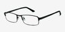 Thomas Matte Black MetalEyeglass Frames from EyeBuyDirect, Angle View