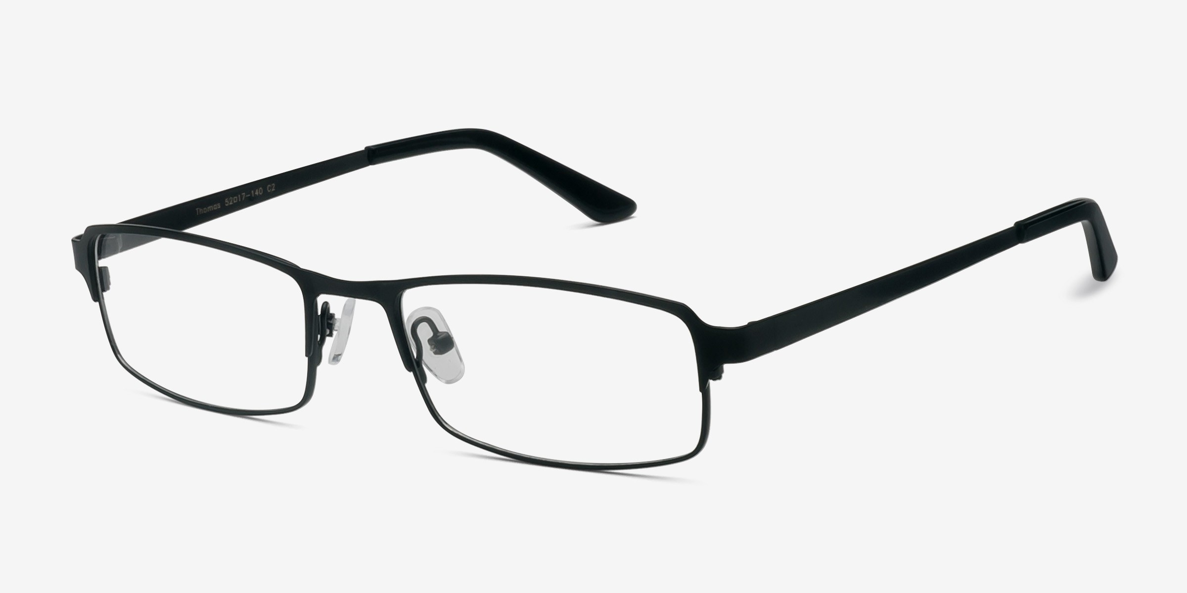 Thomas Rectangle Matte Black Full Rim Eyeglasses Eyebuydirect Canada 7857