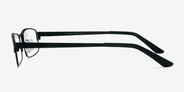 Thomas Matte Black MetalEyeglass Frames from EyeBuyDirect, Side View