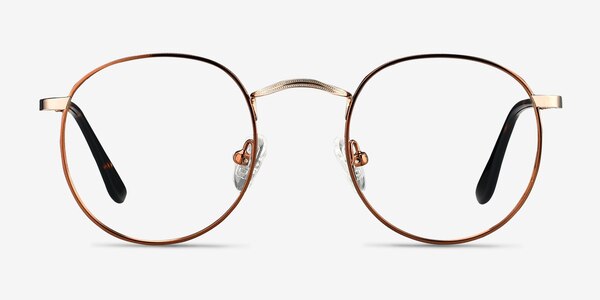 Daydream Brown Golden Metal Eyeglass Frames