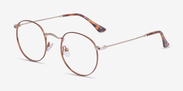 Daydream Brown Golden MetalEyeglass Frames from EyeBuyDirect, Angle View