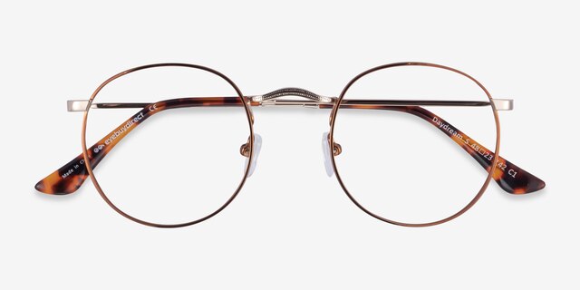Daydream Brown Golden MetalEyeglass Frames from EyeBuyDirect, Closed View