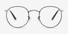 Daydream Black Silver MetalEyeglass Frames from EyeBuyDirect, Front View