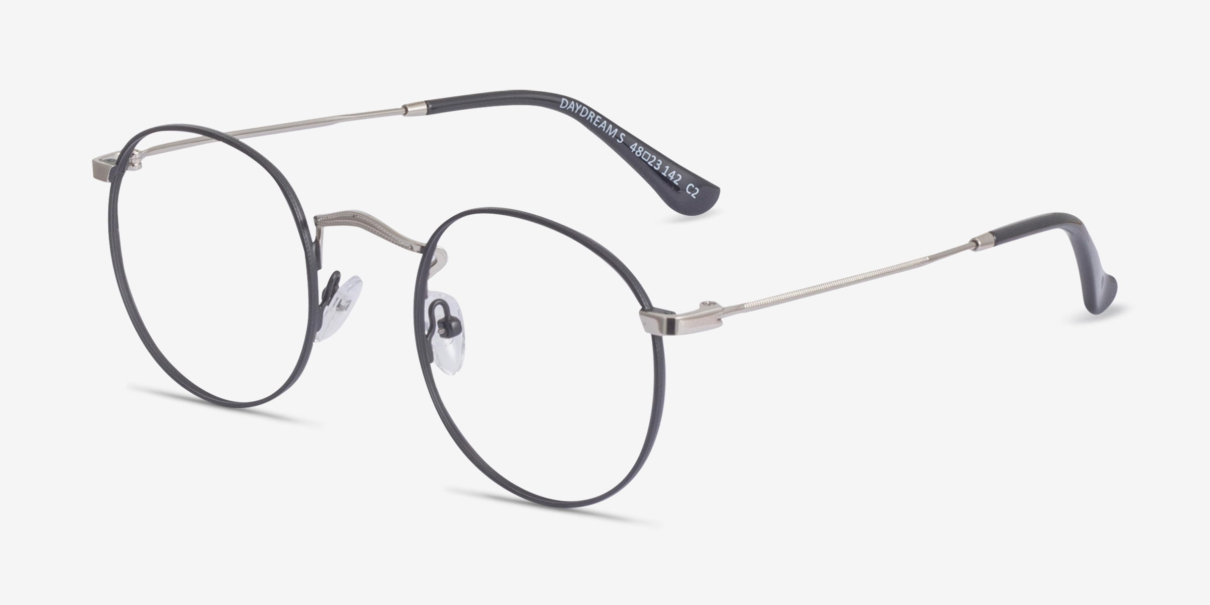 Daydream Round Black Silver Full Rim Eyeglasses | Eyebuydirect