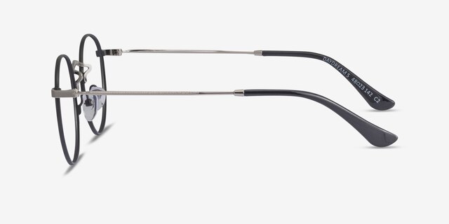 Daydream Black Silver MetalEyeglass Frames from EyeBuyDirect, Side View