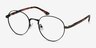 Fitzgerald Matte Black And Tortoise MétalMontures de lunettes de vue d'EyeBuyDirect, Vue d'Angle
