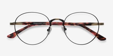 Matte Black and Tortoise Fitzgerald -  Vintage Metal Eyeglasses