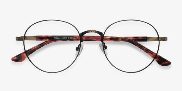 Matte Black And Tortoise Fitzgerald -  Metal Eyeglasses