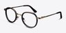 Bourgeois Black MetalEyeglass Frames from EyeBuyDirect, Angle View