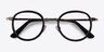 Bourgeois Black MetalEyeglass Frames from EyeBuyDirect, Closed View