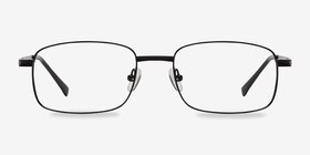Jerauld Noir Métal Montures de lunettes de vue d'EyeBuyDirect, Vue de Face