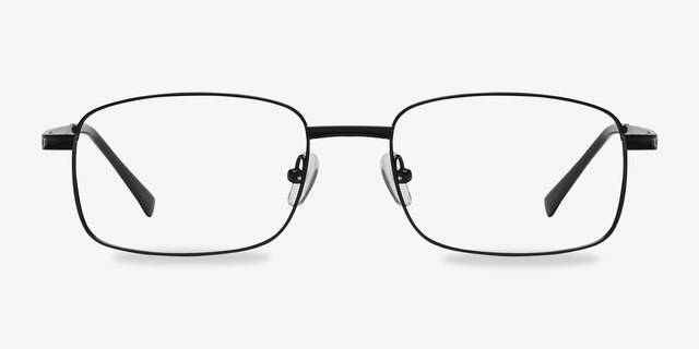 Jerauld Noir MétalMontures de lunettes de vue d'EyeBuyDirect, Vue de Face