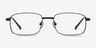Jerauld Noir MétalMontures de lunettes de vue d'EyeBuyDirect, Vue de Face