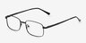 Jerauld Noir MétalMontures de lunettes de vue d'EyeBuyDirect, Vue d'Angle