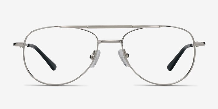 Tasker Silver Metal Eyeglass Frames from EyeBuyDirect