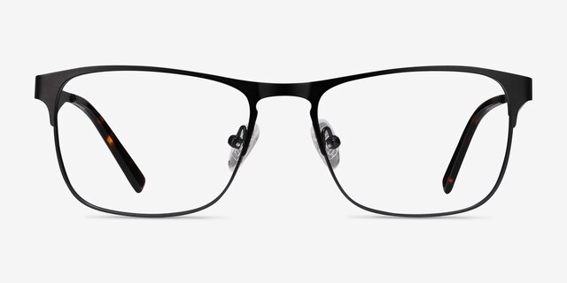 Bethnal Green Noir MétalMontures de lunettes de vue d'EyeBuyDirect, Vue de Face