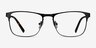 Bethnal Green Noir MétalMontures de lunettes de vue d'EyeBuyDirect, Vue de Face