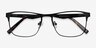 Bethnal Green Noir MétalMontures de lunettes de vue d'EyeBuyDirect, Vue Rapprochée
