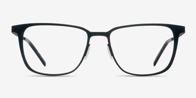 Slight Matte Black MetalEyeglass Frames from EyeBuyDirect, Front View