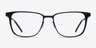 Slight Matte Black MetalEyeglass Frames from EyeBuyDirect, Front View