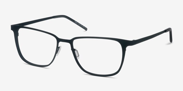 Slight Matte Black MetalEyeglass Frames from EyeBuyDirect, Angle View
