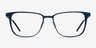 Slight Matte Navy MetalEyeglass Frames from EyeBuyDirect, Front View