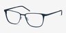 Slight Matte Navy MetalEyeglass Frames from EyeBuyDirect, Angle View
