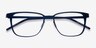 Slight Matte Navy MetalEyeglass Frames from EyeBuyDirect, Closed View