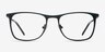 Whisper Matte Black MetalEyeglass Frames from EyeBuyDirect, Front View