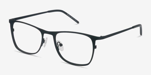 Whisper Matte Black MetalEyeglass Frames from EyeBuyDirect, Angle View
