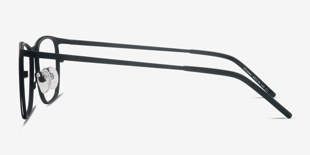 Whisper Matte Black MetalEyeglass Frames from EyeBuyDirect, Side View