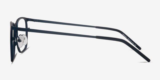 Whisper Matte Navy MetalEyeglass Frames from EyeBuyDirect, Side View