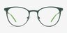 Reunion Matte Green MetalEyeglass Frames from EyeBuyDirect, Front View
