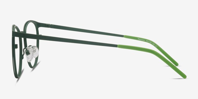 Reunion Matte Green MetalEyeglass Frames from EyeBuyDirect, Side View