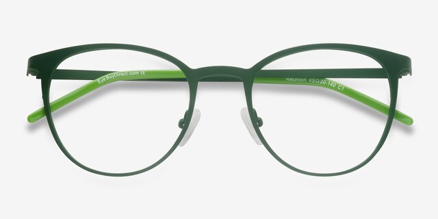 Reunion Matte Green MetalEyeglass Frames from EyeBuyDirect, Closed View