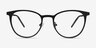 Reunion Matte Black MetalEyeglass Frames from EyeBuyDirect, Front View