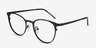 Reunion Matte Black MetalEyeglass Frames from EyeBuyDirect, Angle View