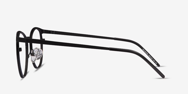 Reunion Matte Black MetalEyeglass Frames from EyeBuyDirect, Side View