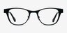 Lullaby Noir MétalMontures de lunettes de vue d'EyeBuyDirect, Vue de Face