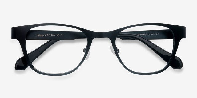 Lullaby Noir MétalMontures de lunettes de vue d'EyeBuyDirect, Vue Rapprochée