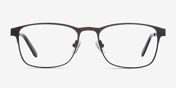 Olympia Red Gray Metal Eyeglass Frames