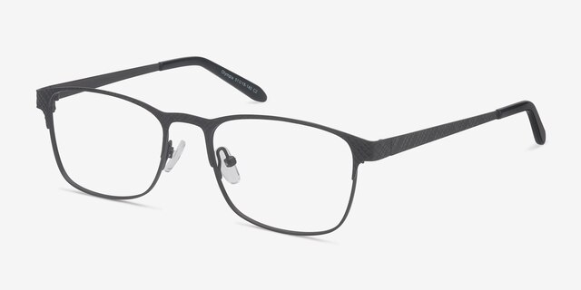 Olympia Gray MetalEyeglass Frames from EyeBuyDirect, Angle View