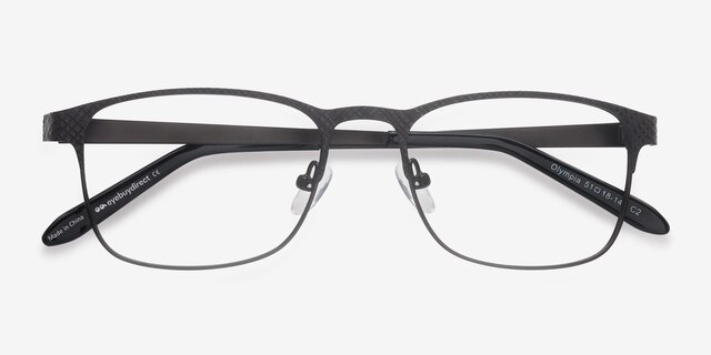 Olympia Gray MetalEyeglass Frames from EyeBuyDirect, Closed View