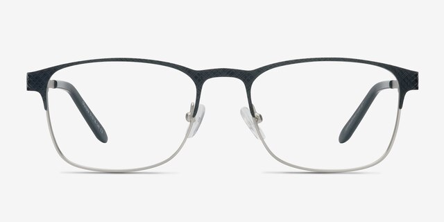 Olympia Black Silver MétalMontures de lunettes de vue d'EyeBuyDirect, Vue de Face